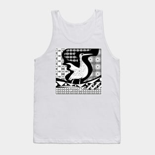 agami heron garza bird in ecopop talavera azulejo pattern wallpaper arts Tank Top